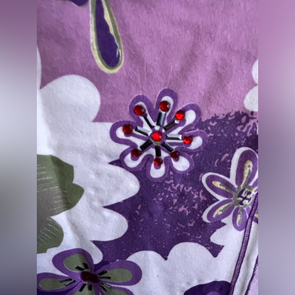 Women’s Tshirt Short Sleeve purple Color Size 1 - Picture 7 of 14